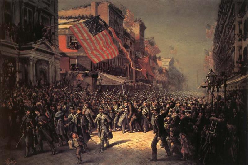 Thomas Nast The Departure of the Seventh Regiment to the War France oil painting art